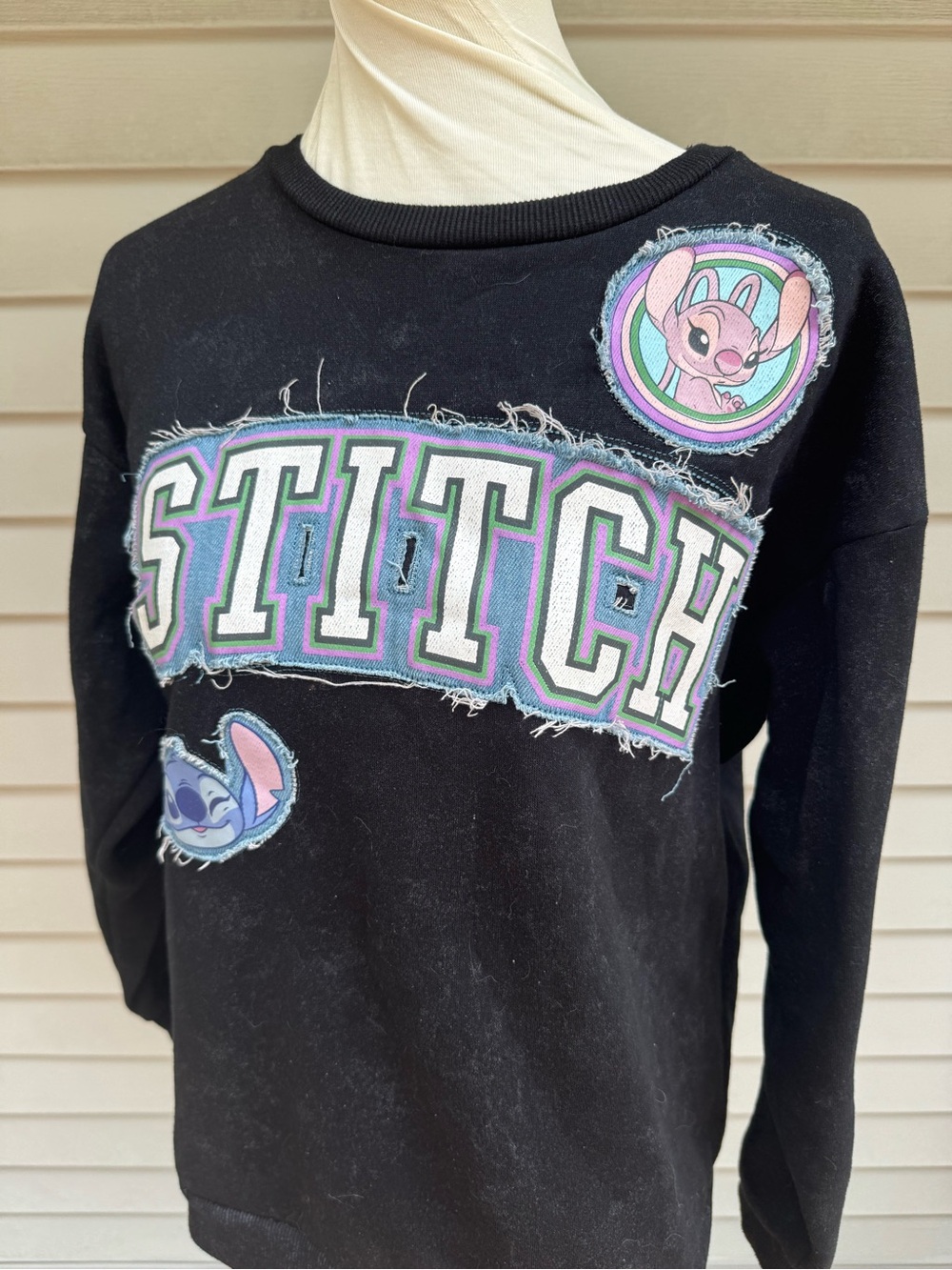 Disney Lilo & Stitch Sweatshirt patchwork